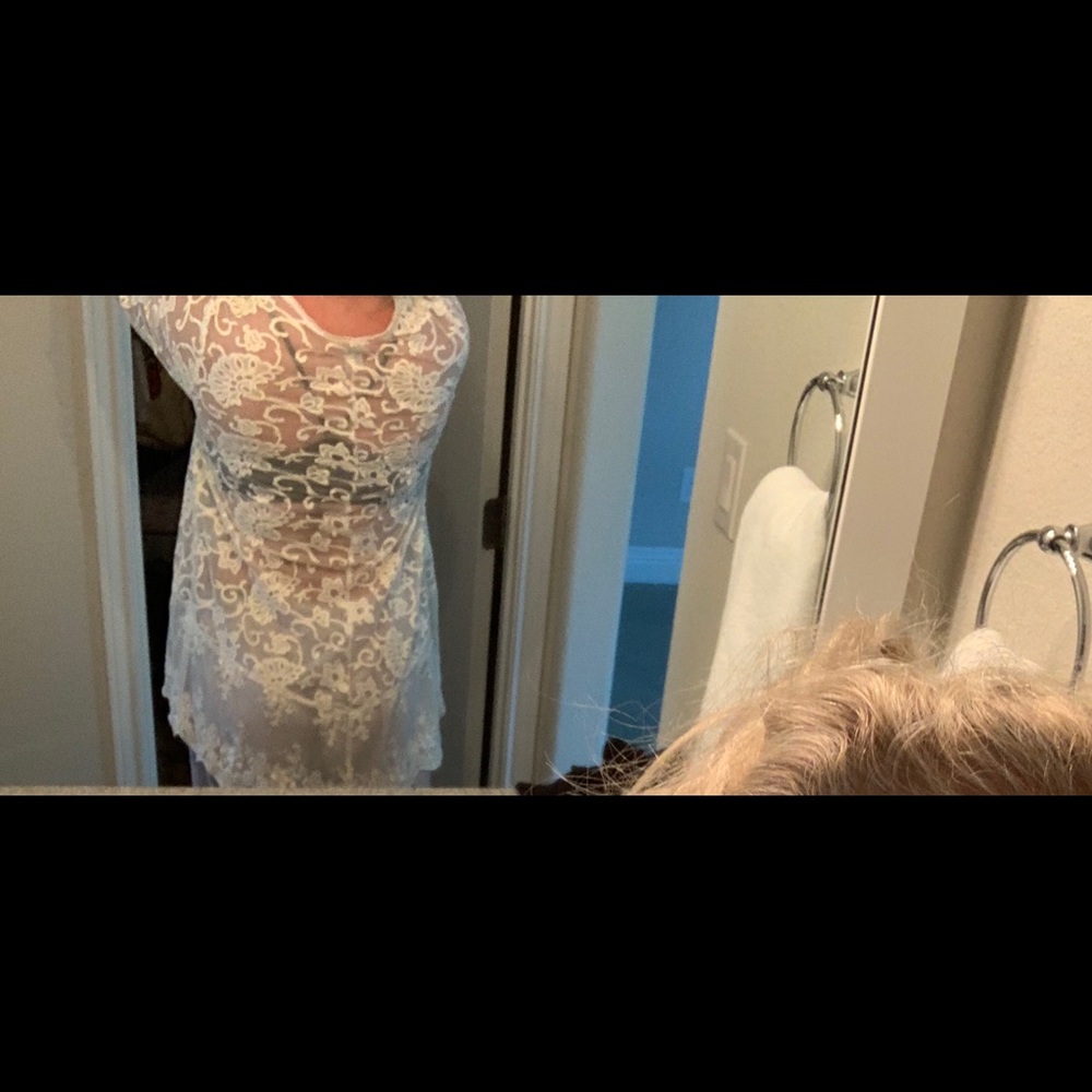 L Space Lace Kimono Cover Up Size M/L - Picture 5 of 8